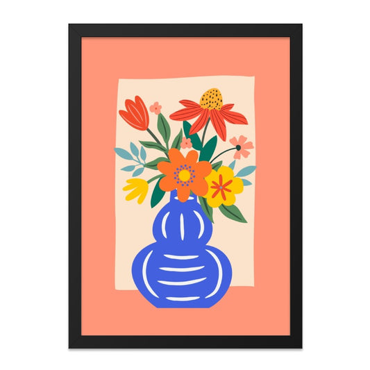 Floral Wall Art, Flower Vase Print, Colorful Botanical Art, Modern Home Decor, Living Room Art, Vibrant Art Print, Kitchen Art, Housewarming - Tawshia