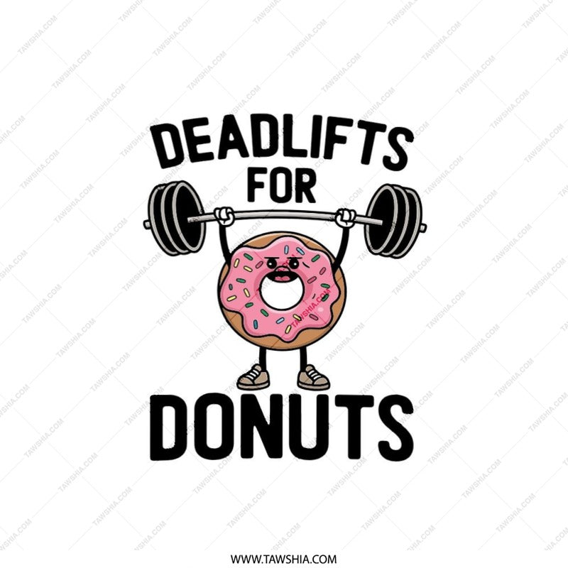 Deadlifts for Donuts Pillow, Gym Humor Pillow, Funny Workout Pillow, Foodie Gift, Weightlifting Gift, Donut Lover Gift, Home Decor - Tawshia