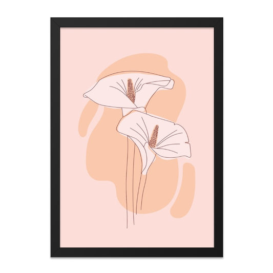 Minimalist Calla Lily Line Art Wall Art, Floral Print, Modern Home Decor, Botanical Artwork, Elegant Flower Illustration - Tawshia