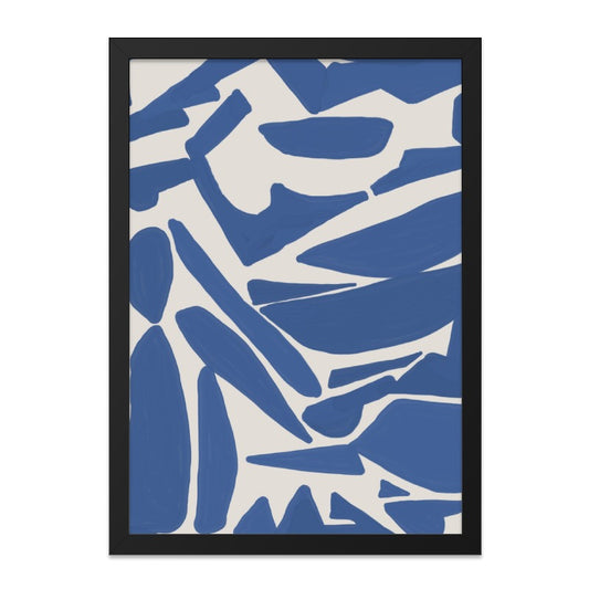 Blue Abstract Wall Art, Modern Art Print, Minimalist Art, Graphic Wall Decor, Living Room Art, Bedroom Decor, Home Decor Art - Tawshia