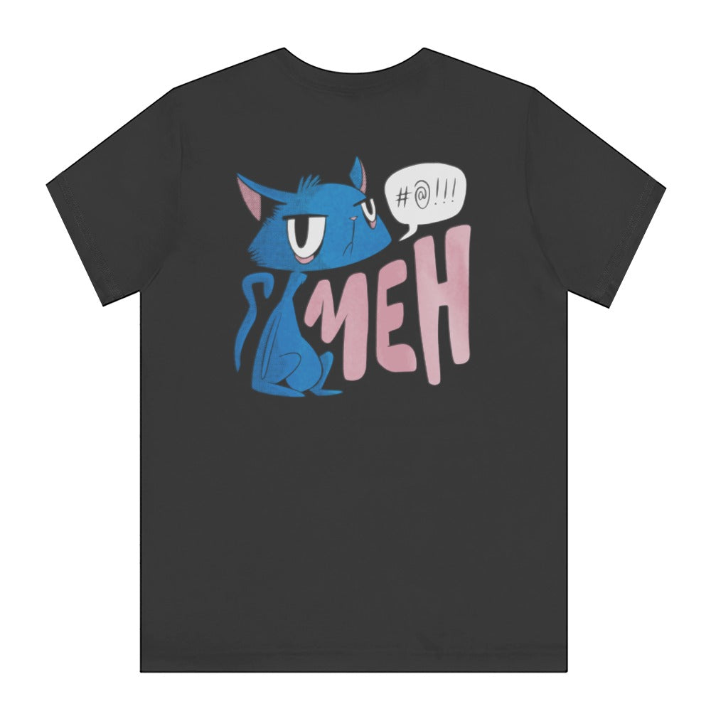Funny Cat With Meh Cartoon Graphic T-shirt product type