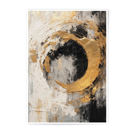 Abstract Gold Ring Photographic Print, Modern Wall Art Decor, Elegant Home Decor, Stylish Art Print, Unique Wall Decor, Art Photography - Tawshia
