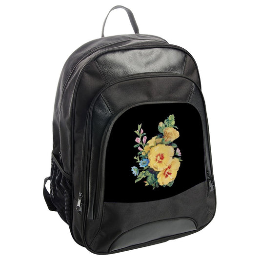Floral Backpack, Yellow Flowers, Botanical Bag, Nature Lover Gift, Elegant Backpack, Stylish Backpack, School Bag, Travel Backpack - Tawshia