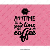 Coffee Lover Mouse Pad, Anytime is Coffee Time, Pink Desk Decor, Gift for Her, Office Accessory, Motivation Mousepad, Trendy Mousepad - Tawshia