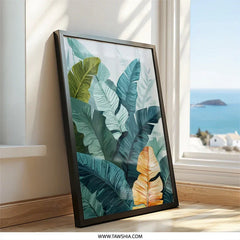Tropical Leaf Wall Art, Banana Leaf Print, Modern Botanical Decor, Exotic Plant Art, Jungle Wall Decor, Nature Inspired Art - Tawshia