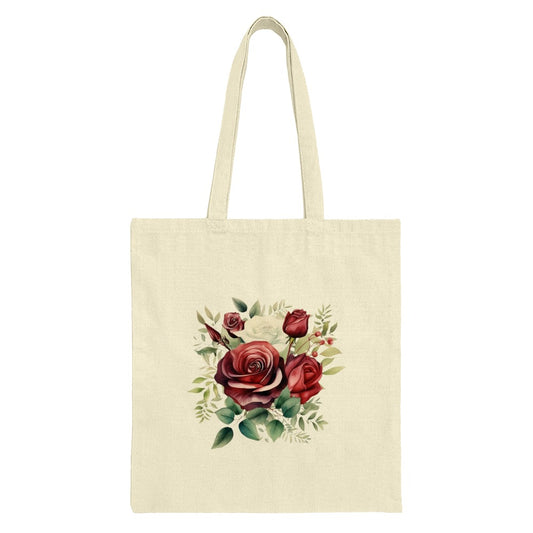 Elegant Rose Bouquet Tote Bag, Floral Design Bag, Gift for Her, Everyday Bag, Stylish Tote, Grocery Bag, Shopping Bag - Tawshia