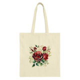 Elegant Rose Bouquet Tote Bag, Floral Design Bag, Gift for Her, Everyday Bag, Stylish Tote, Grocery Bag, Shopping Bag - Tawshia