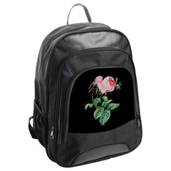 Pink Rose Backpack, Floral Backpack, Botanical Print, Garden Backpack, Vintage Rose, Nature Inspired, Gift for Her, Trendy Backpack - Tawshia