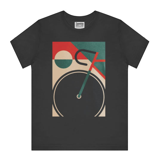 Abstract Geometric Shapes Graphic Black T-Shirt product type
