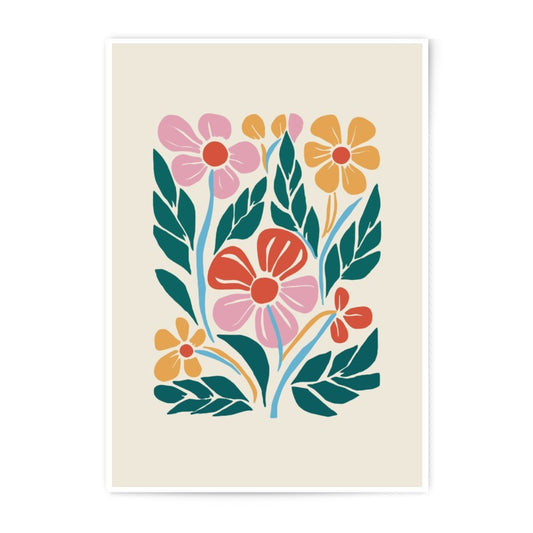 Floral Photographic Print, Abstract Flower Art, Colorful Botanical Print, Modern Home Decor, Wall Art Print, Flower Illustration - Tawshia
