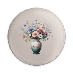 Floral Vase Pinback Button, Flower Bouquet Pin, Botanical Art Button, Watercolor Style Button, Gift for Florist, Pretty Flower Badge - Tawshia