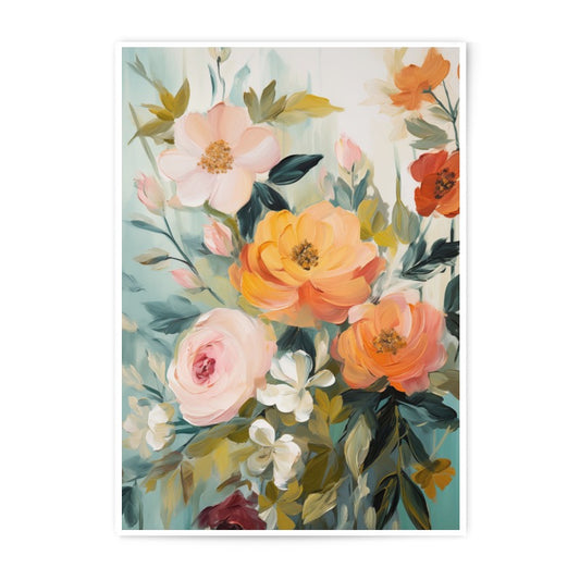 Floral Photographic Print, Flower Art, Botanical Wall Decor, Colorful Flower Bouquet, Home Decor, Gift Idea - Tawshia