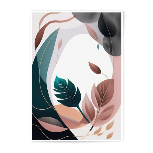 Abstract Leaves Photographic Print, Modern Botanical Wall Art, Home Decor, Nature Art Print, Minimalist Design, Gallery Wall Art - Tawshia