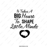 Teacher Appreciation Pillow, Big Heart Little Minds Pillow, Teacher Gift Idea, End of Year Teacher Gift, Thank You Teacher Pillow - Tawshia