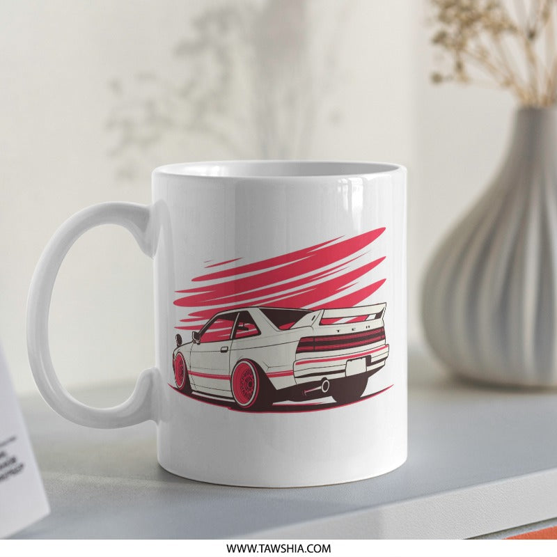 JDM Car Mug, Japanese Car Mug, Automotive Enthusiast Gift, Sports Car Art Mug, Turbo Car Lover Mug, Tuner Car Gift, Cool Car Gift - Tawshia