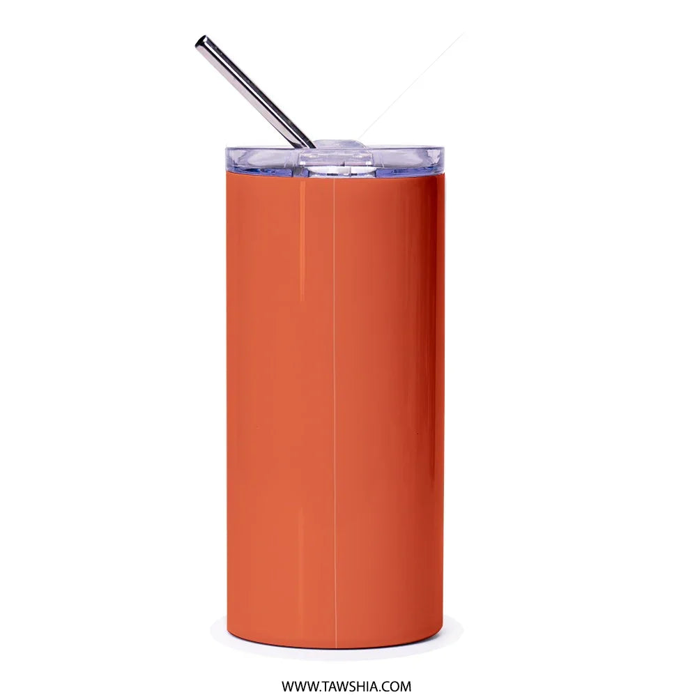 Sleek and Stylish Red Tumbler With Straw product type