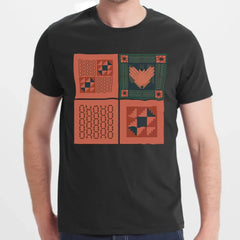 Geometric Patchwork Design Men's Casual T-shirt product
