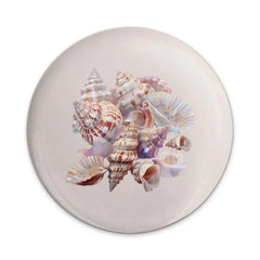 Seashell Pinback, Ocean Shells Badge, Beach Lover Gift, Seashell Art Pin, Coastal Decor Jewelry, Seashell Illustration, Beach Theme Pin - Tawshia