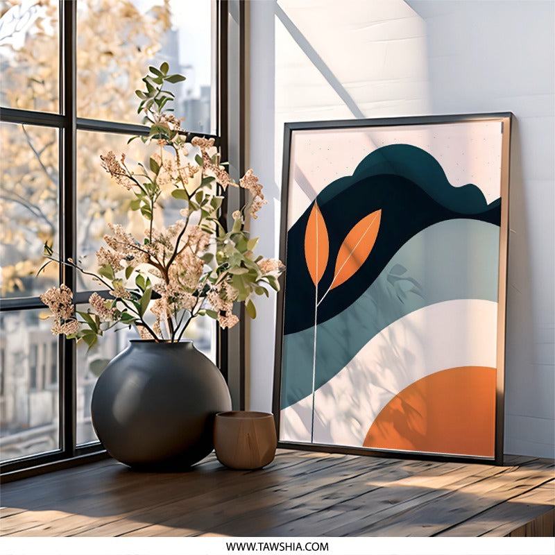 Abstract Landscape Wall Art, Minimalist Print, Modern Art Decor, Botanical Illustration, Unique Home Decor, Nature Inspired Artwork - Tawshia