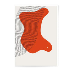 Abstract Photographic Print, Geometric Art Print, Modern Wall Decor, Orange Black Line Art, Minimalist Home Decor, Unique Art Print - Tawshia