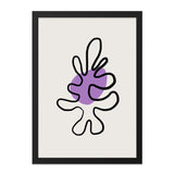 Abstract Wall Art, Purple Blob Print, Minimalist Line Art, Modern Home Decor, Unique Wall Hanging, Trendy Art Print, Home Interior Art - Tawshia