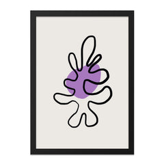 Abstract Wall Art, Purple Blob Print, Minimalist Line Art, Modern Home Decor, Unique Wall Hanging, Trendy Art Print, Home Interior Art - Tawshia