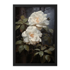 White Rose Wall Art, Floral Print, Botanical Decor, Elegant Home Art, Nature Inspired Artwork, Romantic Gift, Flower Lover Present - Tawshia