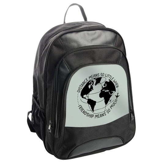 Friendship Travel Backpack, Distance Means Little Globe, Airplane Backpack, World Map Backpack, Best Friend Gift, Travel Lover Gift - Tawshia