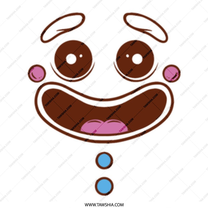 Happy Cartoon Face Design for Fun Clothing Product