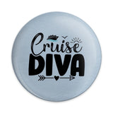 Cruise Diva Pinback Button, Vacation Gift, Travel Accessory, Cruise Lover, Ocean Trip, Cruise Ship, Nautical Pin, Cruise Accessories - Tawshia