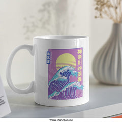 Purple Japanese Wave Design Coffee Mug product
