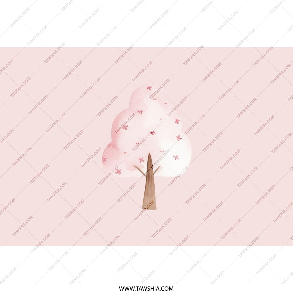 Pink Tree Tumbler, Watercolor Art, Cute Travel Mug, Floral Tumbler, Coffee Cup, Gift Idea, Aesthetic Tumbler, Drinkware, Birthday Gift - Tawshia