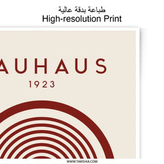 Bauhaus Photographic Print, 1923 Geometric Wall Art, Minimalist Home Decor, Modern Art Print, Abstract Circle Print - Tawshia