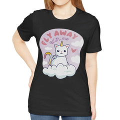 Fly Away With Me Unicorn Cat T-Shirt product type