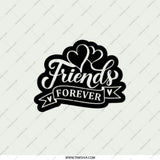 Friends Forever Pocket Mirror, Friendship Gift, Best Friend Present, Pocket Makeup Mirror, Travel Mirror, Compact Mirror for Friends - Tawshia