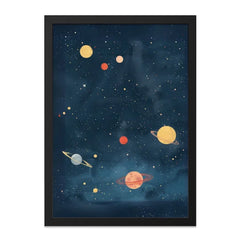 Celestial Wall Art, Planet Print, Space Artwork, Starry Night Sky, Kids Room Decor, Nursery Wall Decor, Galaxy Art, Universe Wall Art - Tawshia