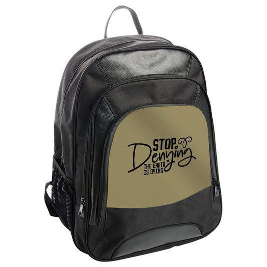 Earth Dying BackPack, Climate Change Awareness Bag, Environmental Activism Gift, Eco Friendly Design, Stop Denying Message - Tawshia