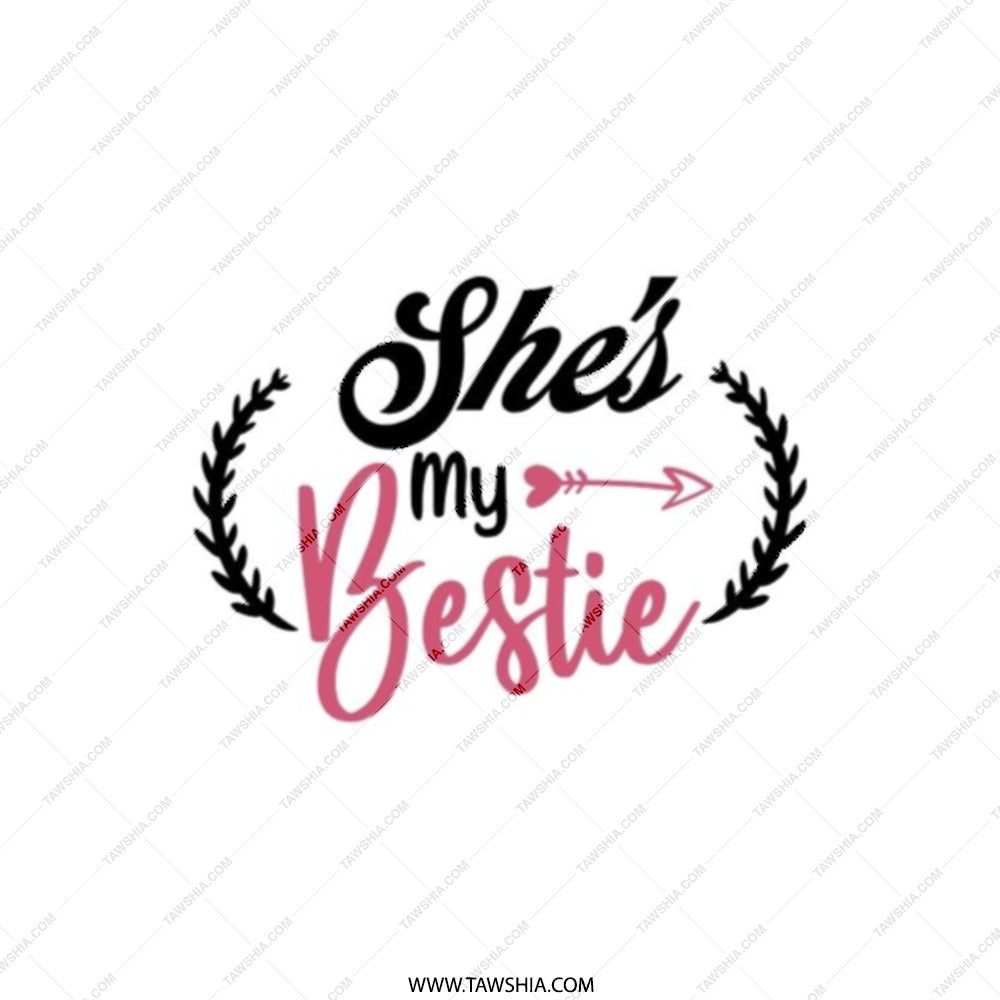 She's My Bestie Pocket Mirror, Friend Gift, Cute Compact Mirror, Best Friend, Gift for Her, Bridesmaid Gift, Pocket Mirror - Tawshia