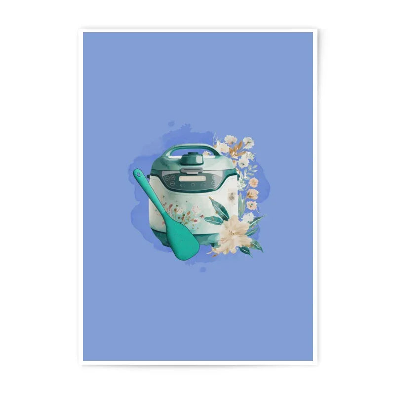 Instant Pot Art Photographic Prints, Kitchen Art Prints, Modern Kitchen Decor, Floral Kitchen Art, Cooking Art Prints, Housewarming Gift - Tawshia