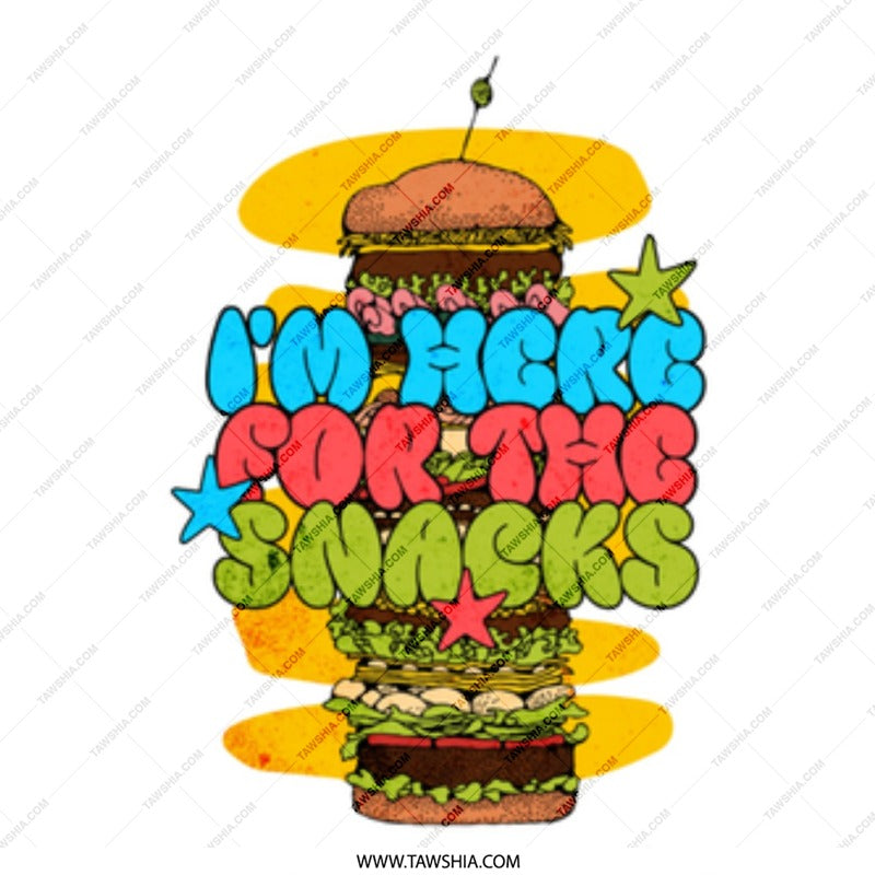 I'm Here For The Snacks Graphic Product