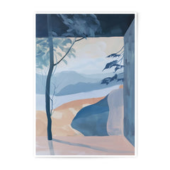 Abstract Landscape Photographic Print, Modern Wall Art, Minimalist Mountain View, Nature Inspired Home Decor, Serene Art Print - Tawshia
