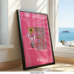 Break Your Limits Framed Wall Art, Sunflower Home Decor, Inspirational Quote Print, Motivational Wall Art, Positive Affirmation Artwork - Tawshia