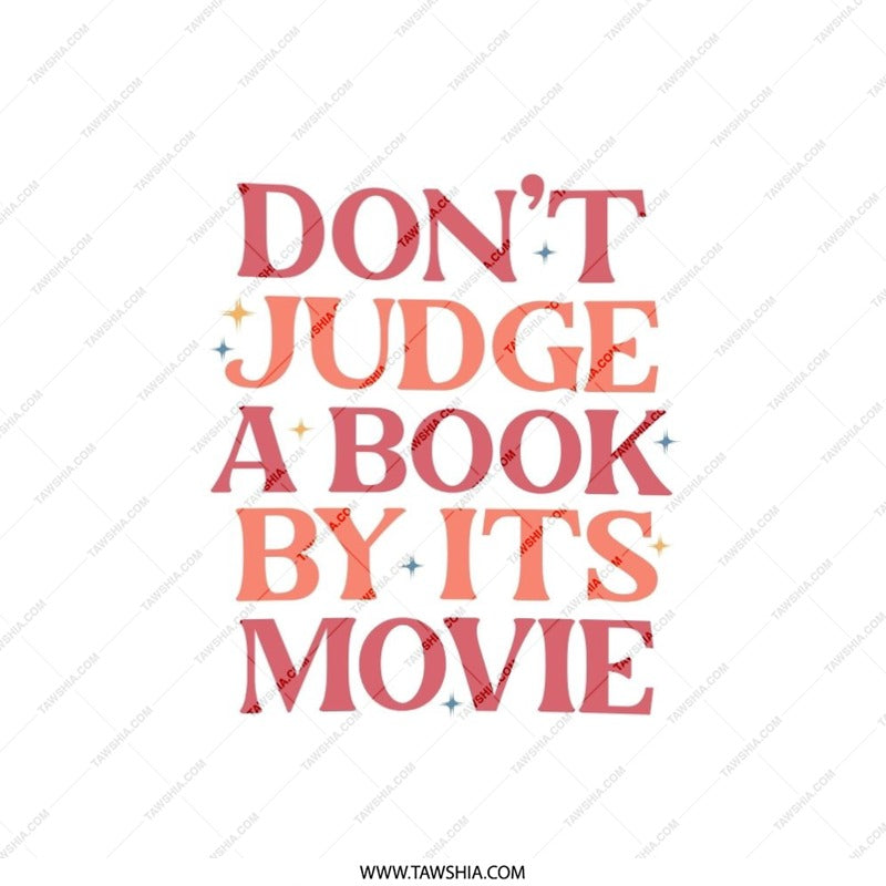 Funny Book Lover Pillow, Don't Judge a Book By Its Movie Throw Pillow, Reading Quote Pillow, Gift For Bookworms, Home Decor Pillow - Tawshia
