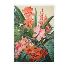 Tropical Floral Photographic Print, Botanical Art, Vibrant Flower Home Decor, Exotic Plant Wall Art, Modern Art Print - Tawshia