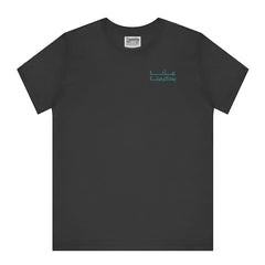Stylish black unisex t-shirt with unique text product