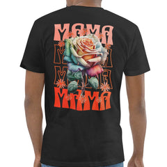 Vibrant Floral Mama Graphic T-Shirt Back View Product