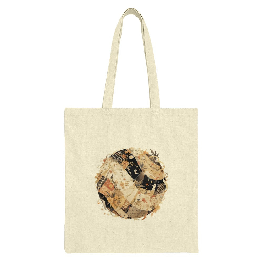 Floral Globe Tote Bag, Earth Tote Bag, Unique Design Bag, Nature Lover Gift, Stylish Tote, Everyday Bag, Reusable Bag, Shopping Bag - Tawshia