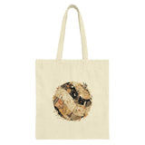 Floral Globe Tote Bag, Earth Tote Bag, Unique Design Bag, Nature Lover Gift, Stylish Tote, Everyday Bag, Reusable Bag, Shopping Bag - Tawshia