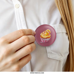 Cupcake Pinback Button, Food Button, Cute Pin, Party Favor, Chef Gift, Baker Gift, Sweet Treat Button, Dessert Button, Yummy Gift - Tawshia