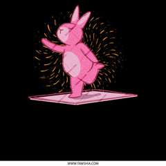 Standing Pink Bunny on Rectangular Base product